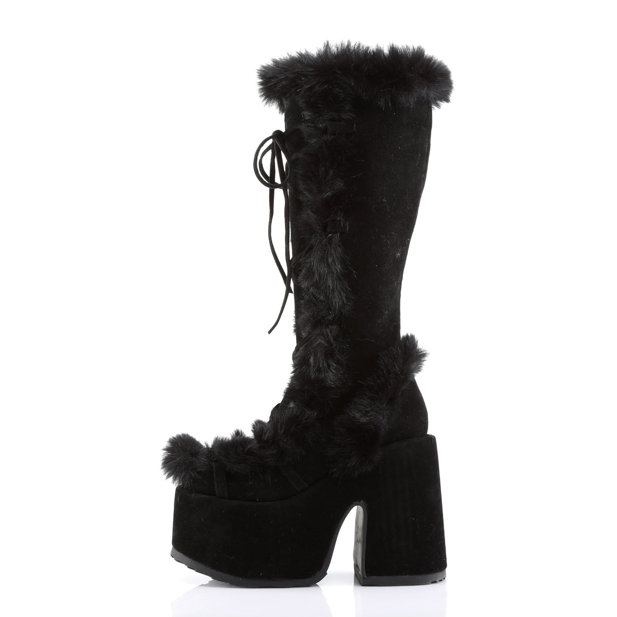 CAMEL-311 Demoniacult Alternative Footwear Women's Knee High Black Boots