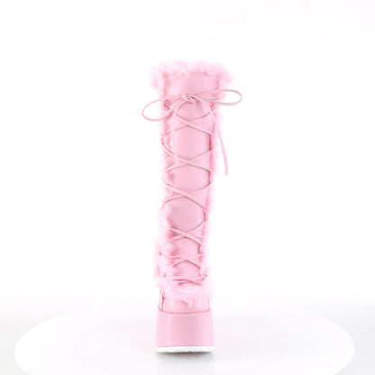 CAMEL-311 Demoniacult Alternative Footwear Women's Pink Knee High Boots