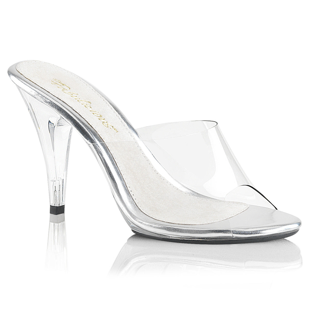 Caress-401 Posando fabuloso Comp 4 "zapatos de talón transparente.