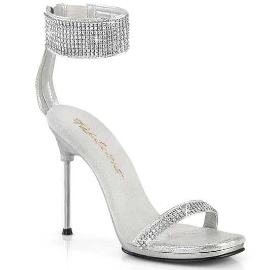 CHIC-40 Fabulicious Sexy Silver Bling Rhinestone Shoes