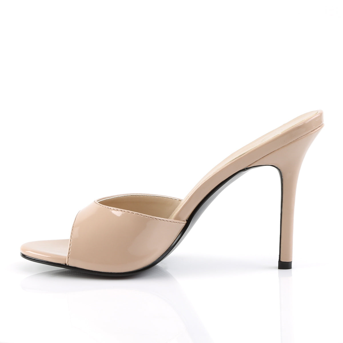 CLASSIQUE-01 Pleaser 4 Inch Heel Nude Patent Fetish Footwear-Pleaser- Sexy Shoes Pole Dance Heels
