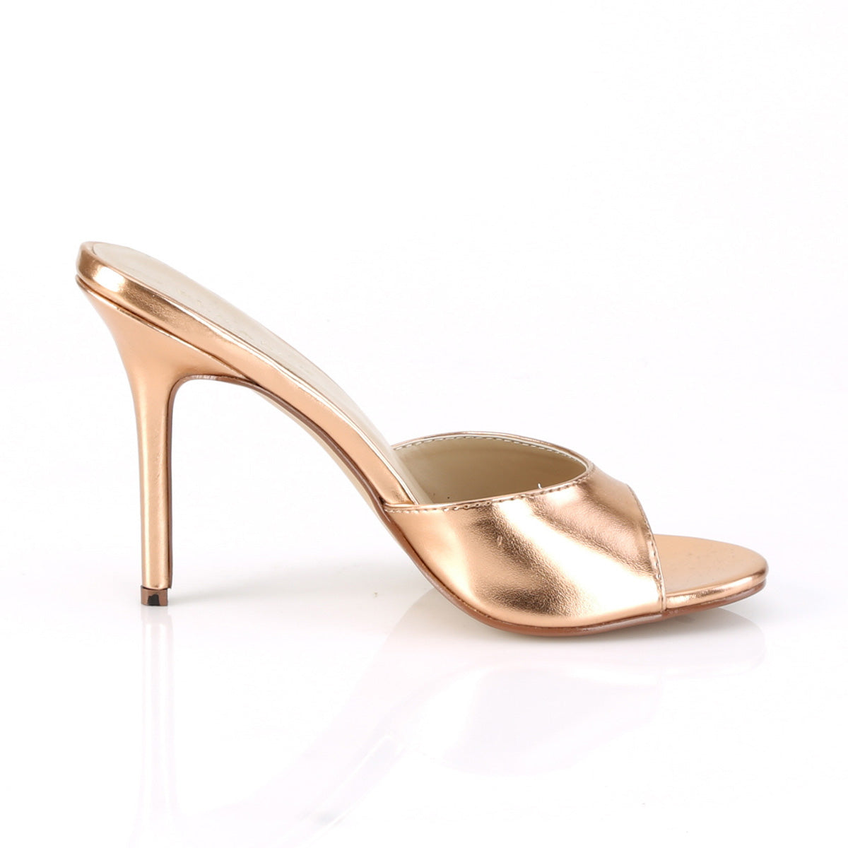 CLASSIQUE-01 4" Heel Rose Gold Metallic Fetish Footwear-Pleaser- Sexy Shoes Fetish Heels