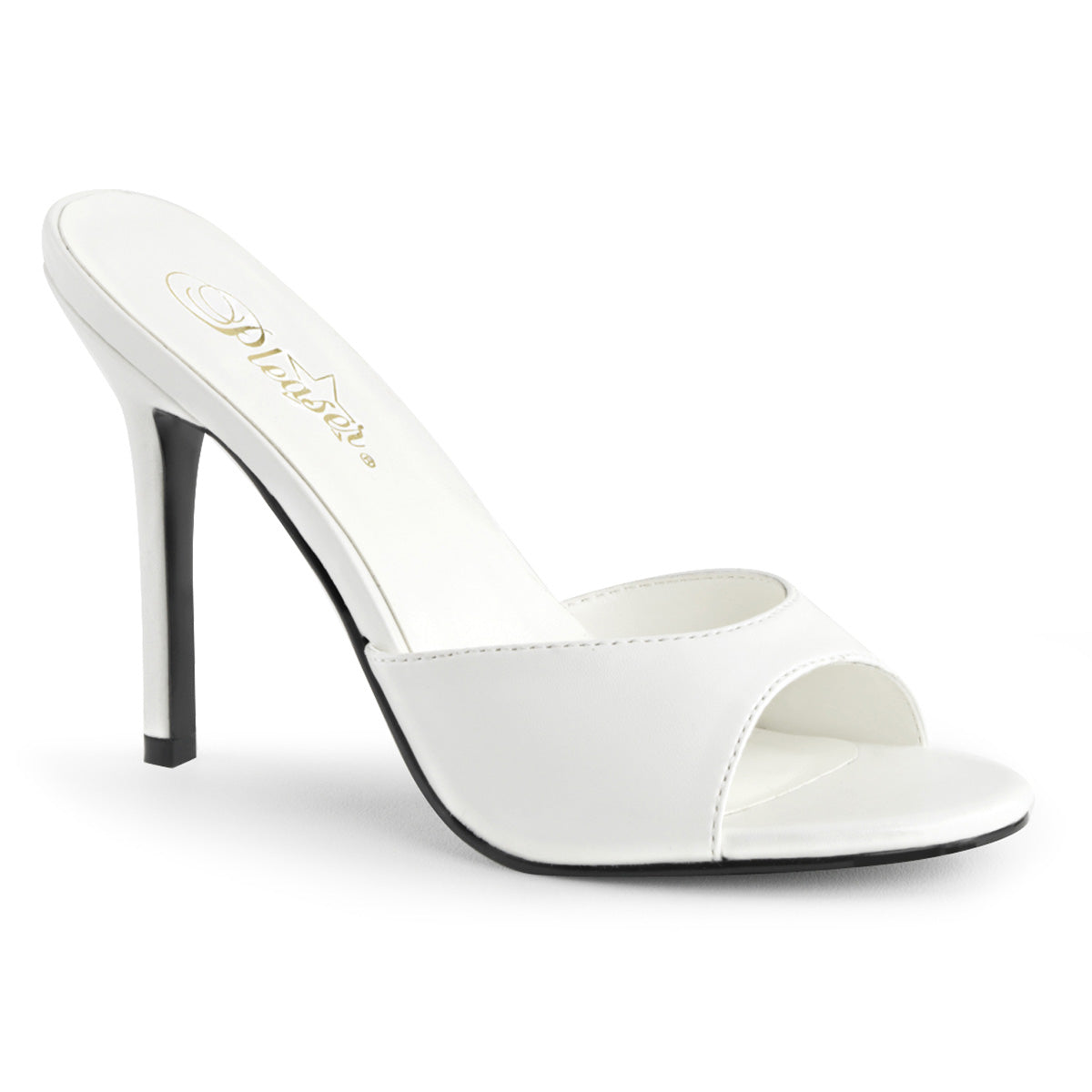 CLASSIQUE-01 Pleaser 4 Inch Heel White Kid Fetish Footwear-Pleaser- Sexy Shoes