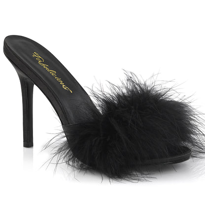 Classique-01f fetish 4 "hakken zwarte marabou slaapkamer schoenen