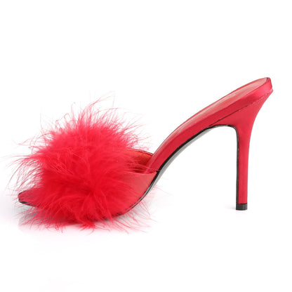 CLASSIQUE-01F Fabulicious 4 Inch Heel Red Bedroom Sexy Shoes-Fabulicious- Sexy Shoes Pole Dance Heels