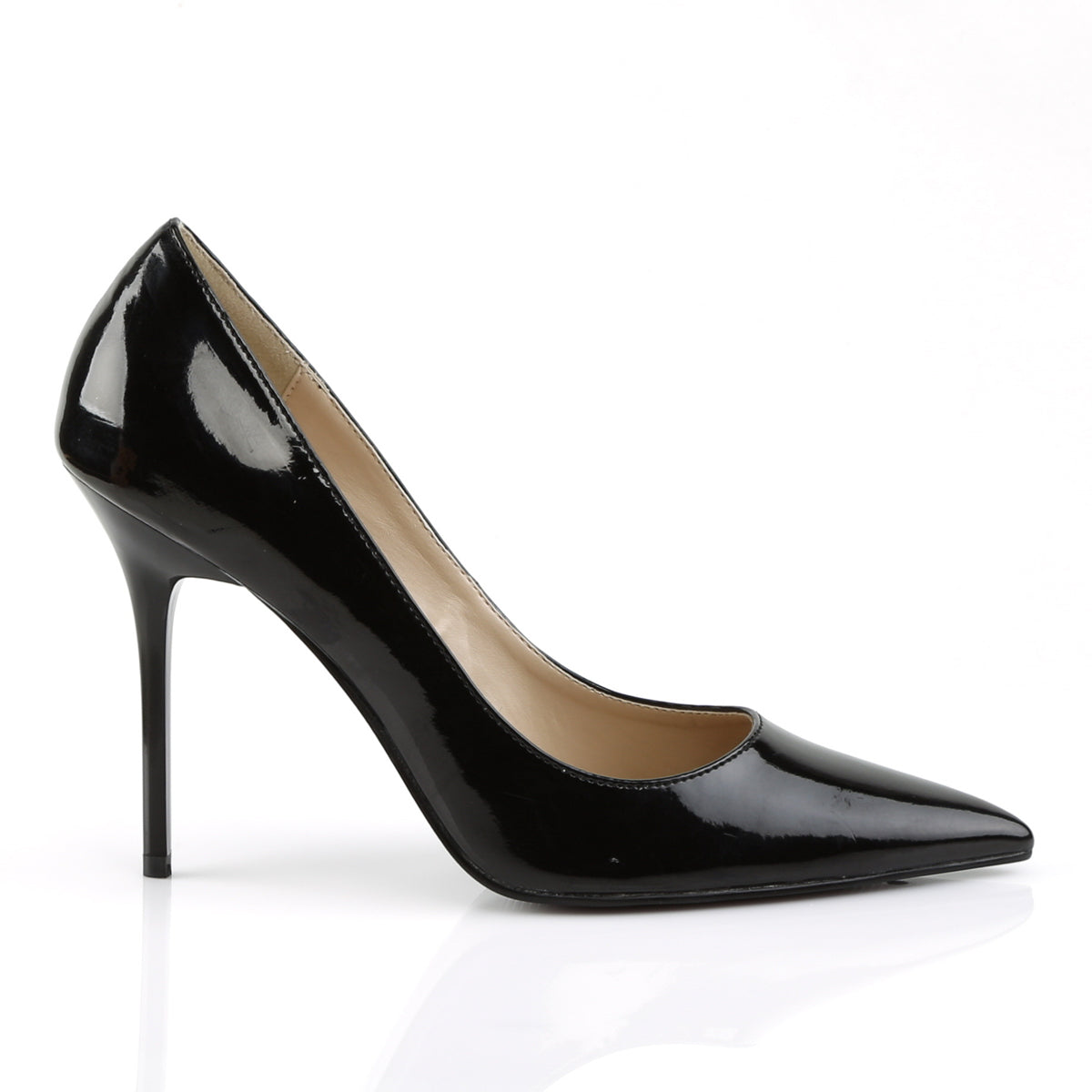 CLASSIQUE-20 Pleaser 4" Heel Black Patent Fetish Footwear-Pleaser- Sexy Shoes Fetish Heels