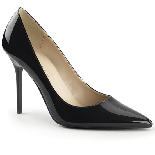 CLASSIQUE-20 Pleaser 4" Heel Black Patent Fetish Footwear-Pleaser- Sexy Shoes