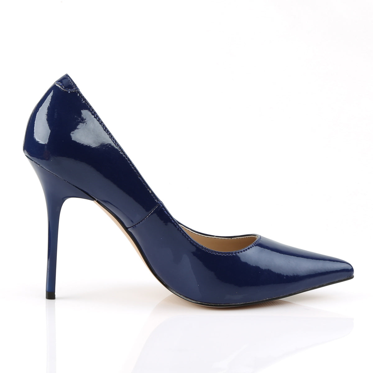 Classique-20 pleaser 4 inch hak marine blauwe fetish schoenen – Pole Dancing Shoes KLS Supplies Ltd