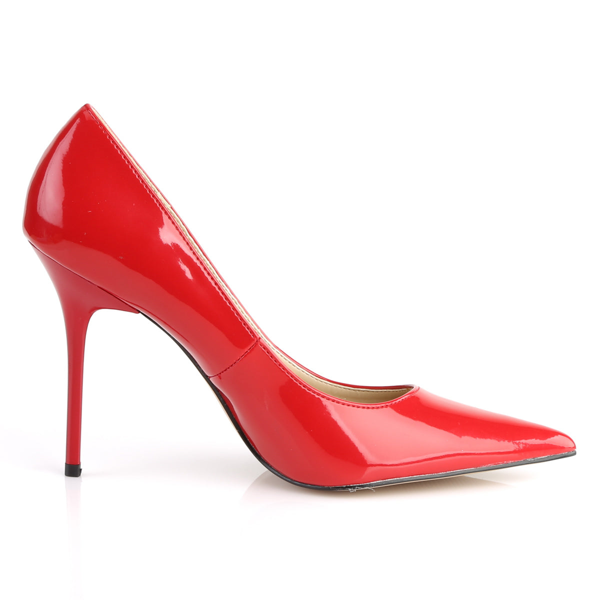 CLASSIQUE-20 Pleaser 4 Inch Heel Red Fetish Footwear-Pleaser- Sexy Shoes Fetish Heels