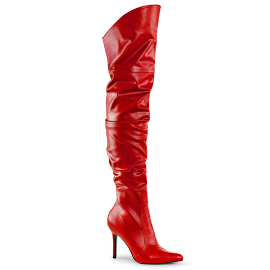CLASSIQUE-3011 Pleaser 4 Inch Heel Red Fetish Footwear-Pleaser- Sexy Shoes