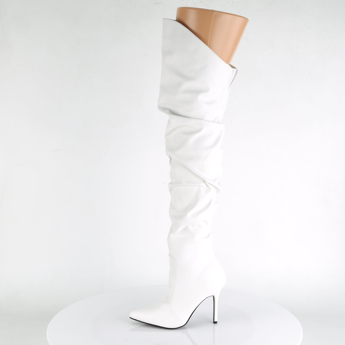 CLASSIQUE-3011 Pleaser 4 Inch Heel White Fetish Footwear-Pleaser- Sexy Shoes Pole Dance Heels