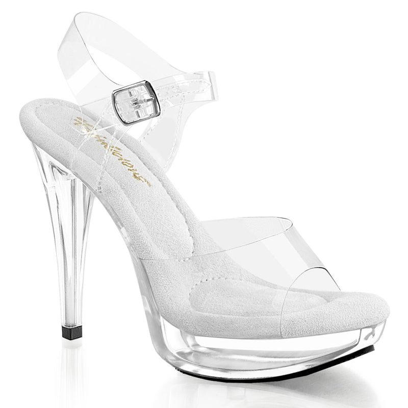 Fabulicious COCKTAIL-508 clear platform posing shoes