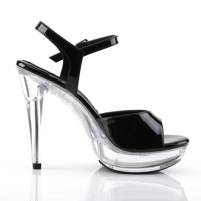 COCKTAIL-509 Fabulicious 5" Heel Black and Clear Sexy Shoes-Fabulicious- Sexy Shoes Fetish Heels