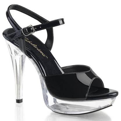 Cocktail-509 Fabulicious 5 "Black Black and Clear Sexy Shoes