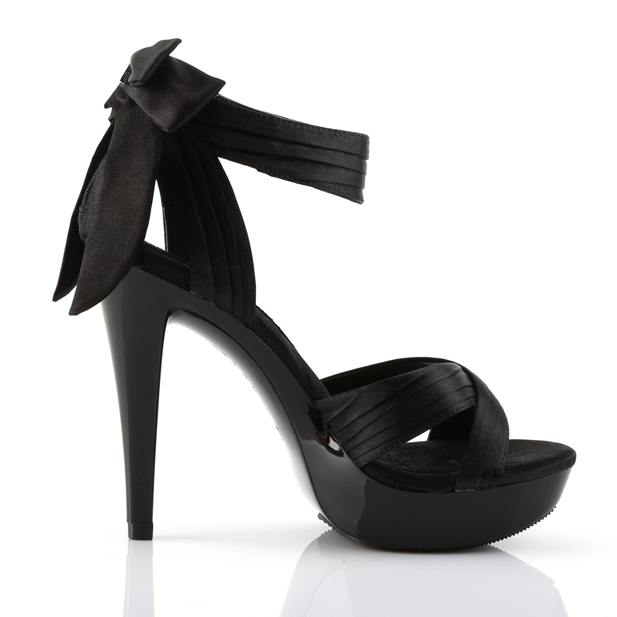 COCKTAIL-568 Fabulicious 5 Inch Heel Black Satin Sexy Shoes-Fabulicious- Sexy Shoes Fetish Heels