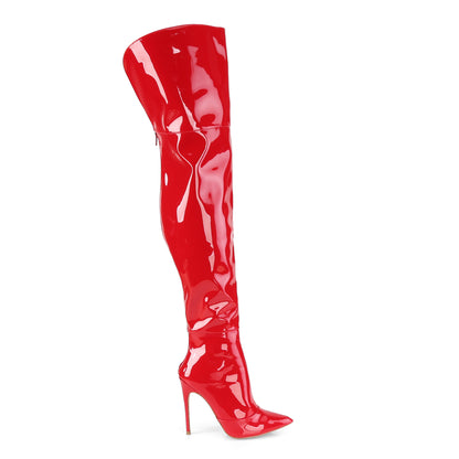 COURTLY-3012 Pleaser 5 Inch Heel Red Fetish Footwear-Pleaser- Sexy Shoes Fetish Heels
