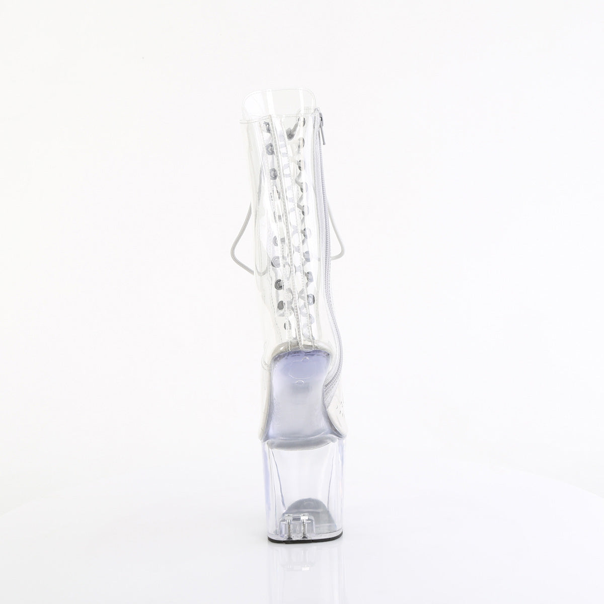 CRAZE-1040C Pleaser Ankle/Mid-Calf Boots Transparent Platforms (Exotic Dancing)