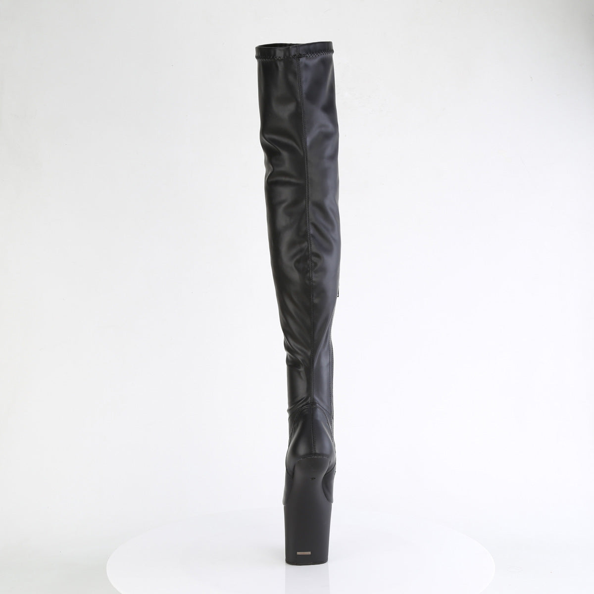CRAZE-3000 Pleaser Black Faux Leather Thigh High Boots