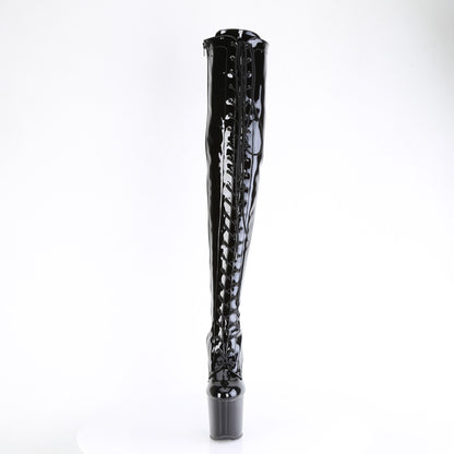 CRAZE-3023 Pleaser Black Patent Thigh High Boots Sexy Footwear