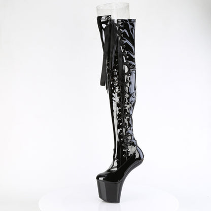 CRAZE-3050 Pleaser Black Patent Thigh High Boots Sexy Footwear