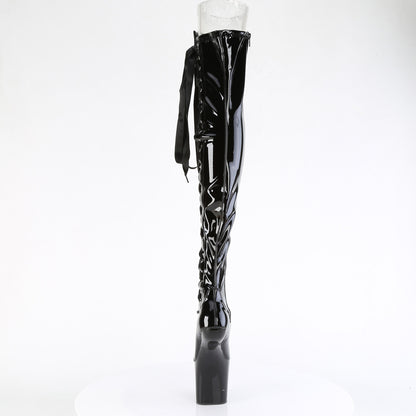 CRAZE-3050 Pleaser Black Patent Thigh High Boots Sexy Footwear