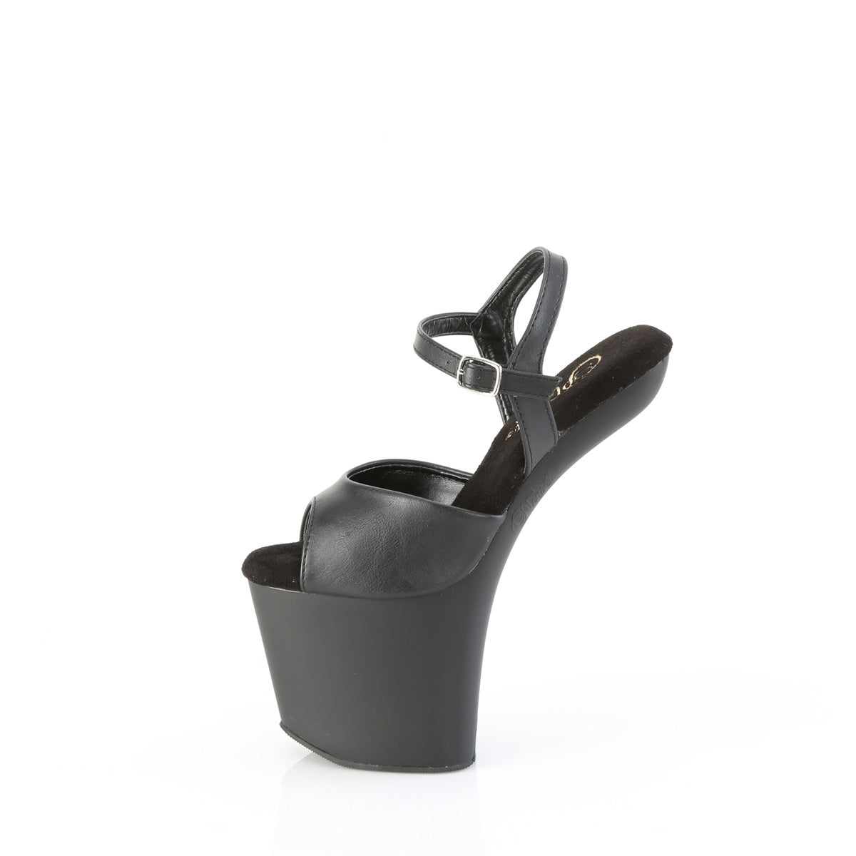 craze 809 pleaser black patent black shoes