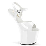 CRAZE-809 Pleaser 8" Heel White Pat/White Platforms (Exotic Dancing)