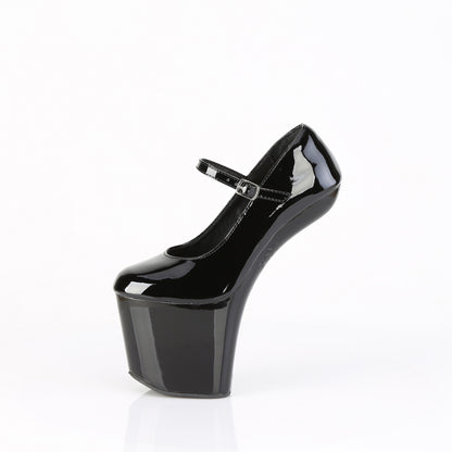 CRAZE-880 Pleaser Mary Janes Dolly Shoes Clear Heels