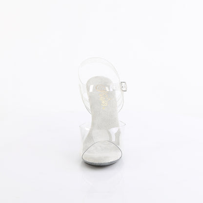 CUPID-408 Fabulicious Sexy Clear Perspex Ankle Strap Footwear