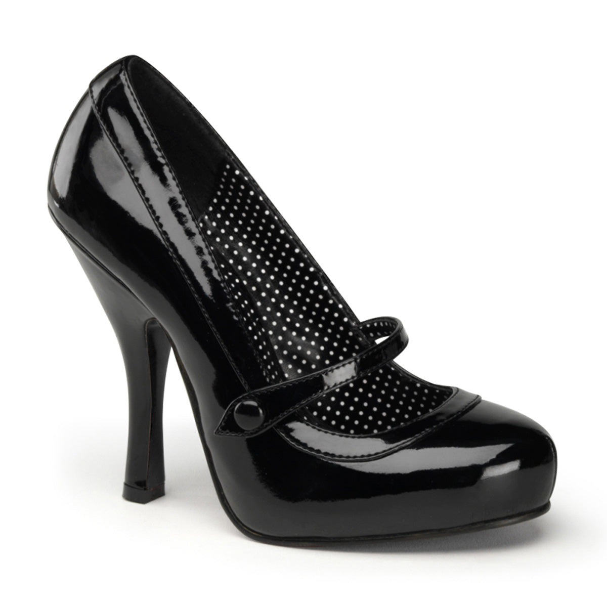 CUTIEPIE-02 Pin Up Glamour Black Patent Retro Glamour Shoes