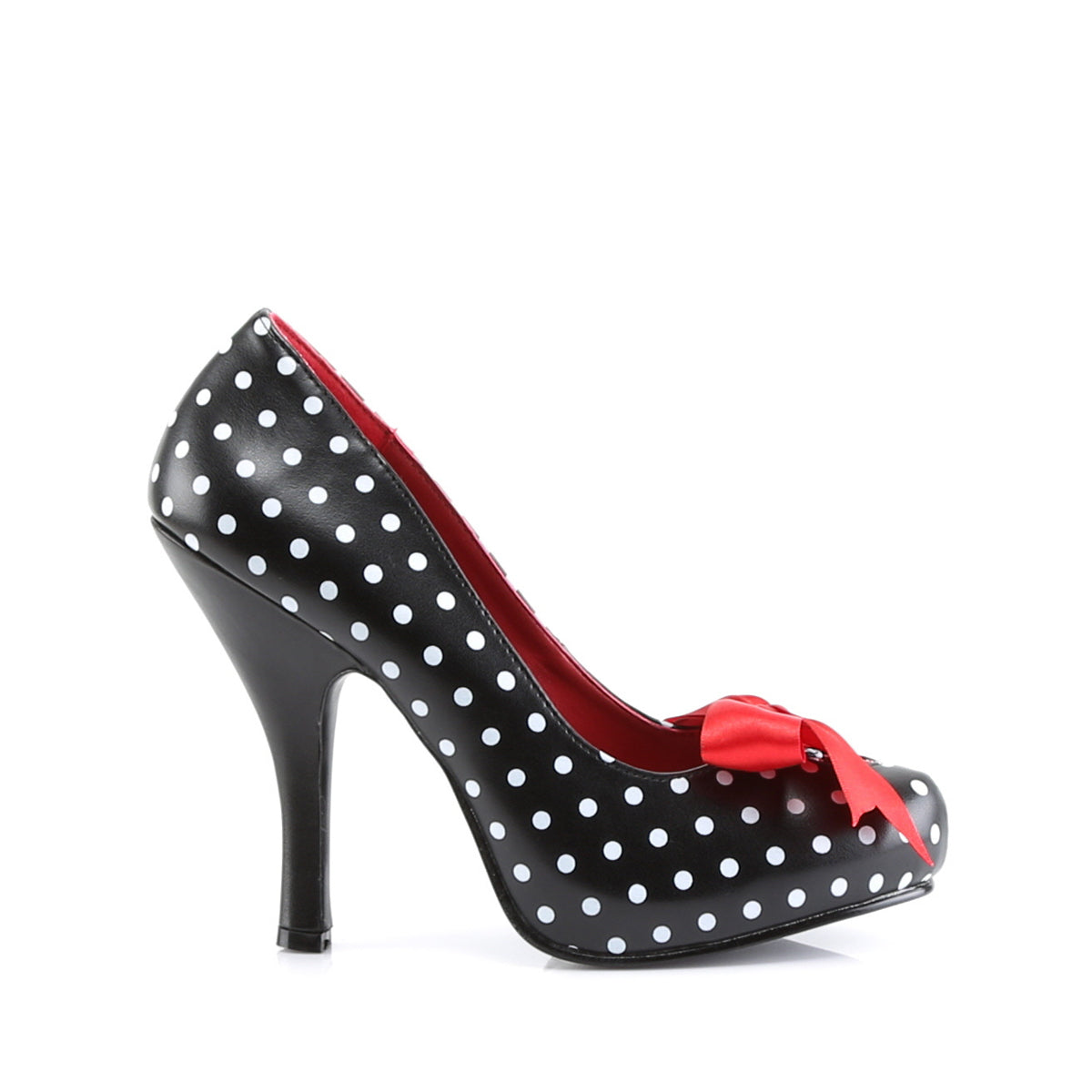 CUTIEPIE-06 Pin Up 4.5 Inch Heel (Polka Dots Print) Shoes-Pin Up Couture- Sexy Shoes Fetish Heels