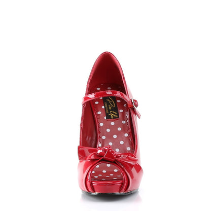 CUTIEPIE-08 Pin Up 4.5 Inch Heel Red Retro Glamour Platforms-Pin Up Couture- Sexy Shoes Alternative Footwear