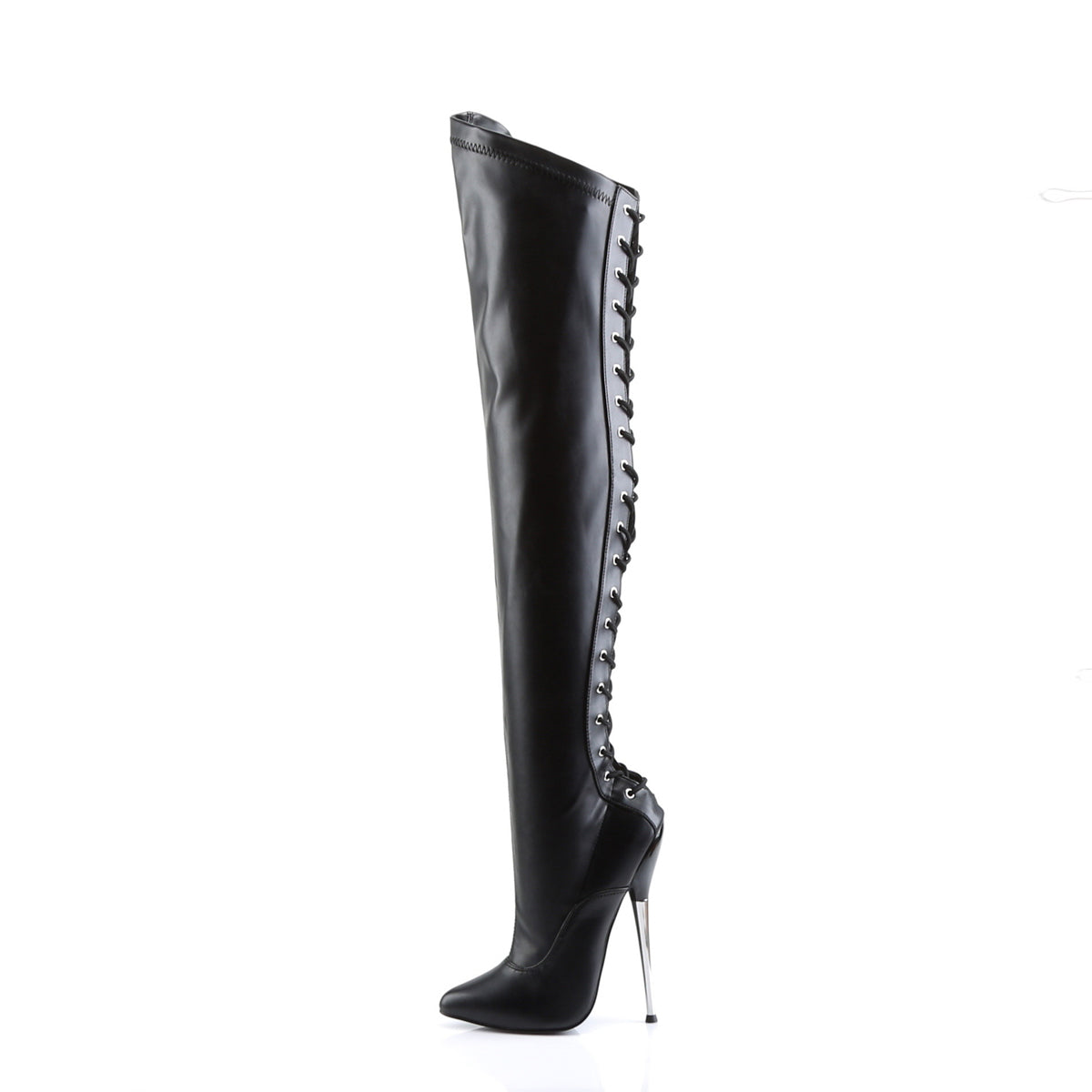 DAGGER 3060 Devious Fetish Footwear 6" Heel Black Kinky Boot Devious Heels Pole Dance Heels