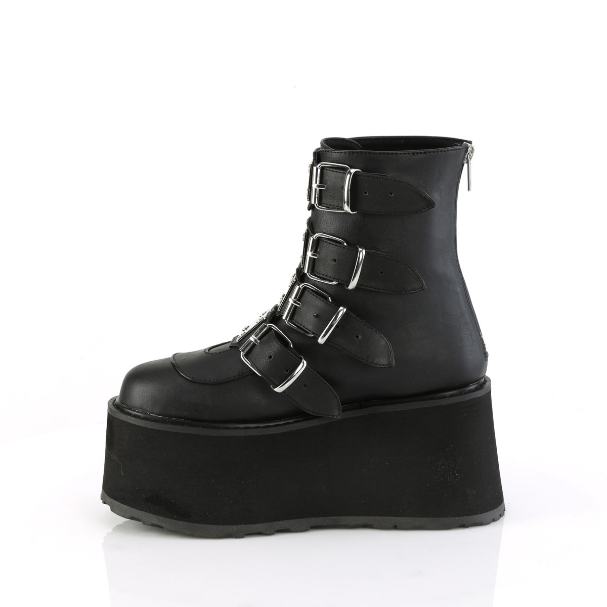 damned 105 demonia footwear womens ankle boots white