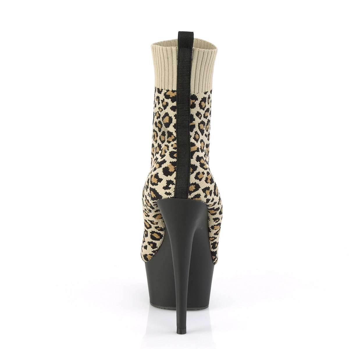 DELIGHT-1002LP 6" Heel Tan Leopard Print Pole Dancer Shoes-Pleaser- Sexy Shoes Fetish Footwear