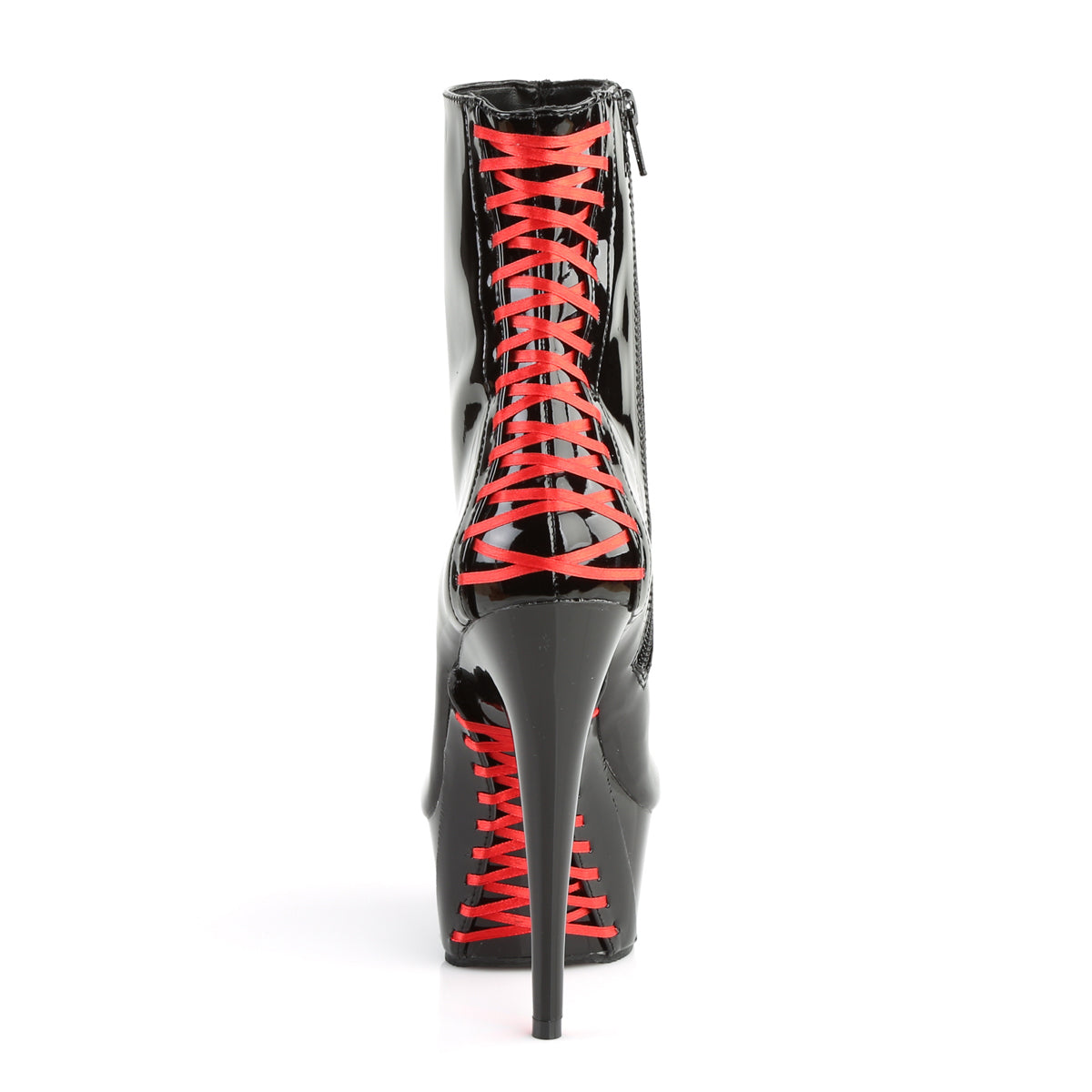 DELIGHT-1010 6" Heel Black and Red Pole Dancing Platforms-Pleaser- Sexy Shoes Fetish Footwear