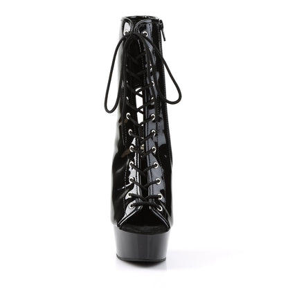 DELIGHT-1016 6 Inch Heel Black Patent Pole Dancing Platforms-Pleaser- Sexy Shoes Alternative Footwear