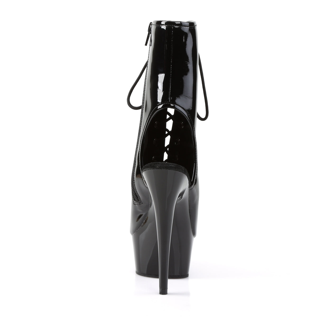 DELIGHT-1016 6 Inch Heel Black Patent Pole Dancing Platforms-Pleaser- Sexy Shoes Fetish Footwear