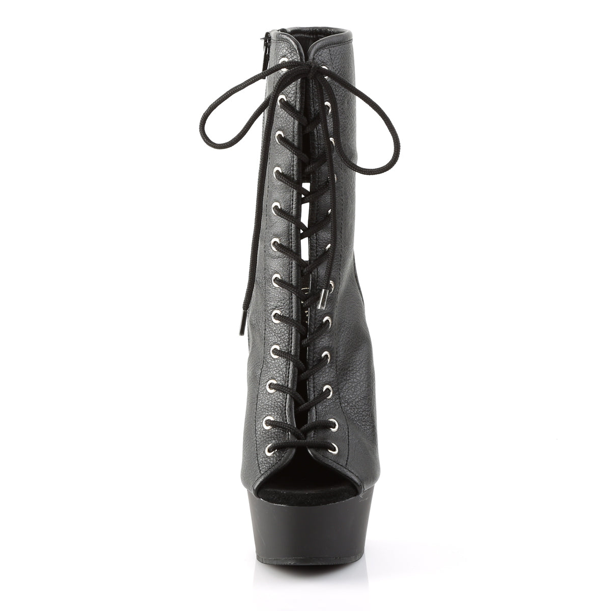 DELIGHT-1016 Pleaser 6 Inch Heel Black Pole Dancer Platforms-Pleaser- Sexy Shoes Alternative Footwear