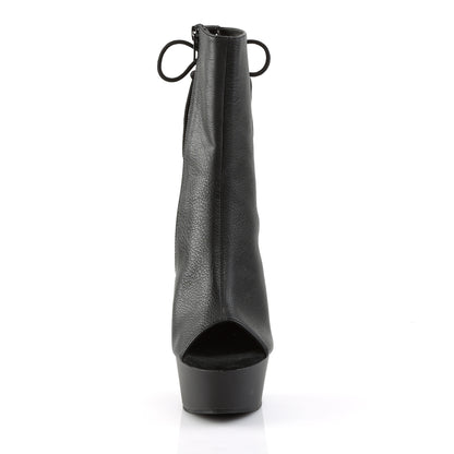 DELIGHT-1018 Pleaser 6 Inch Heel Black Pole Dancer Platforms-Pleaser- Sexy Shoes Alternative Footwear
