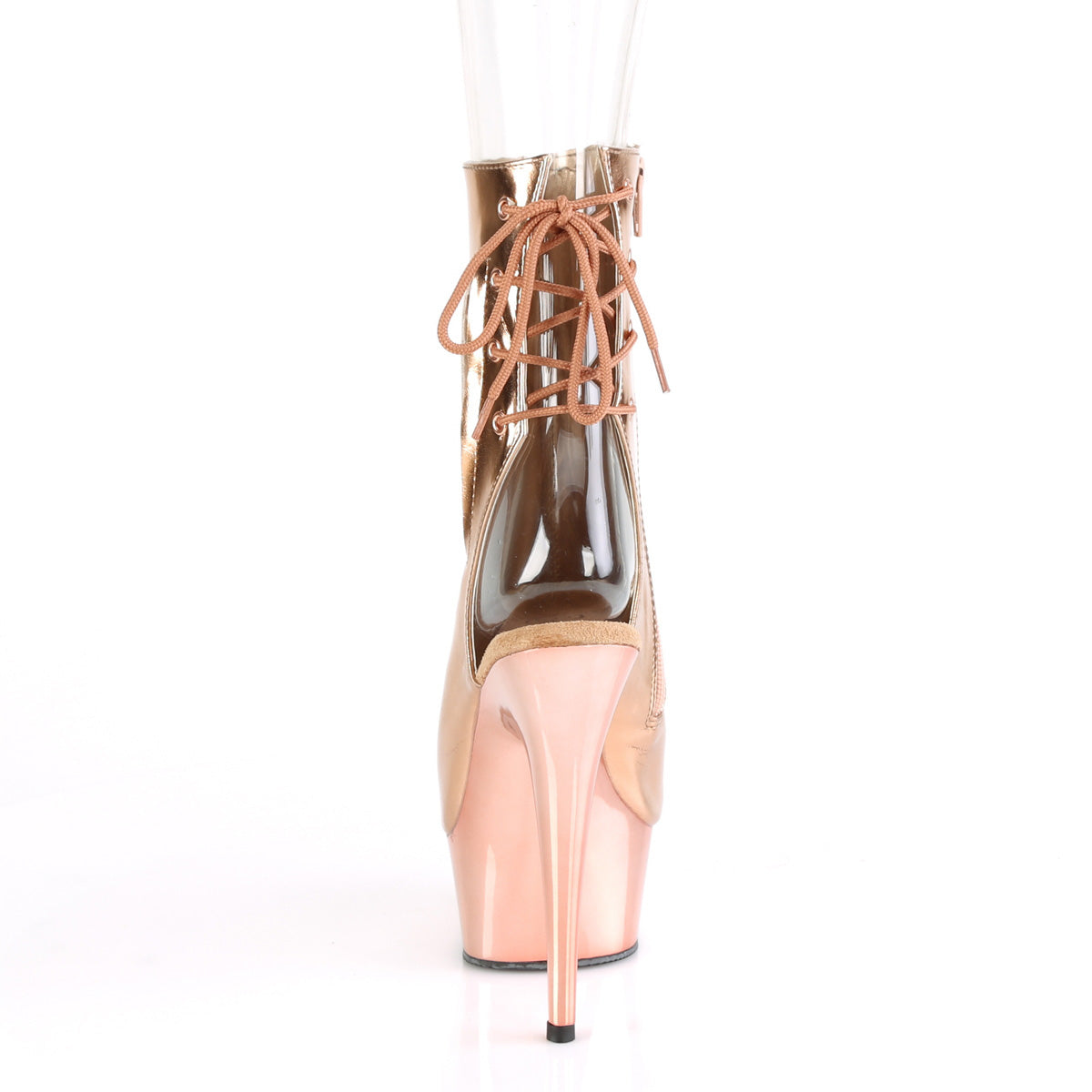 DELIGHT-1018 6" Heel Rose Gold Metallic Pole Dancer Boots-Pleaser- Sexy Shoes Fetish Footwear