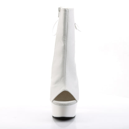 DELIGHT-1018 Pleaser 6 Inch Heel White Pole Dancer Platforms-Pleaser- Sexy Shoes Alternative Footwear