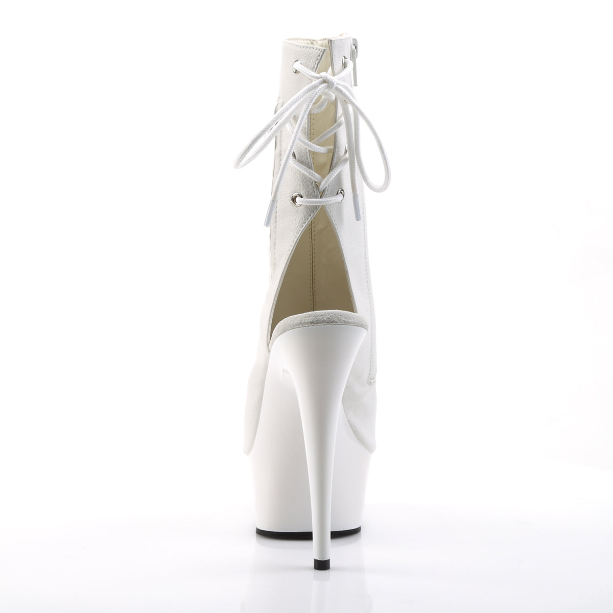 DELIGHT-1018 Pleaser 6 Inch Heel White Pole Dancer Platforms-Pleaser- Sexy Shoes Fetish Footwear
