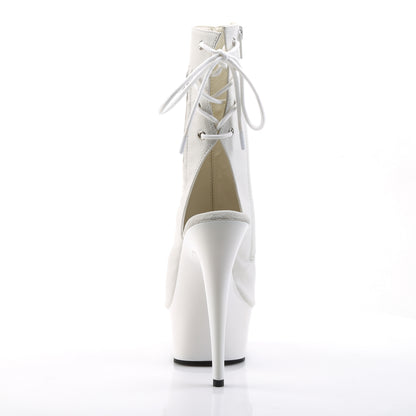 DELIGHT-1018 Pleaser 6 Inch Heel White Pole Dancer Platforms-Pleaser- Sexy Shoes Fetish Footwear