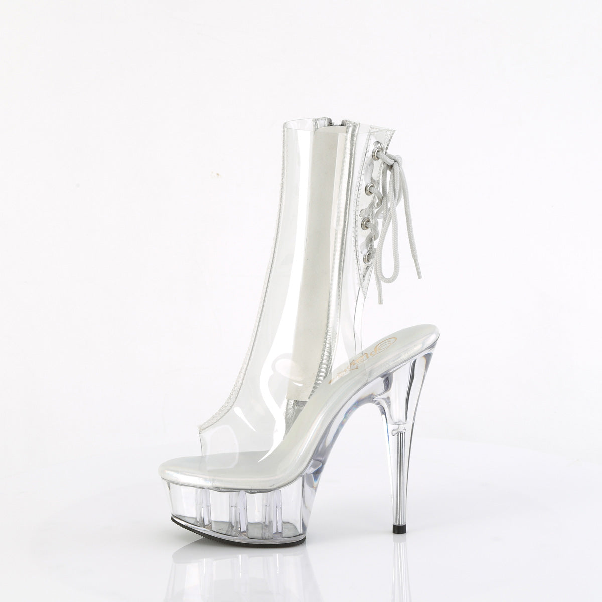 DELIGHT-1018C Pleaser Sexy Transparent Clear Kinky Boots Footwear