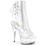 DELIGHT-1018C Pleaser Sexy Transparent Clear Kinky Boots Footwear