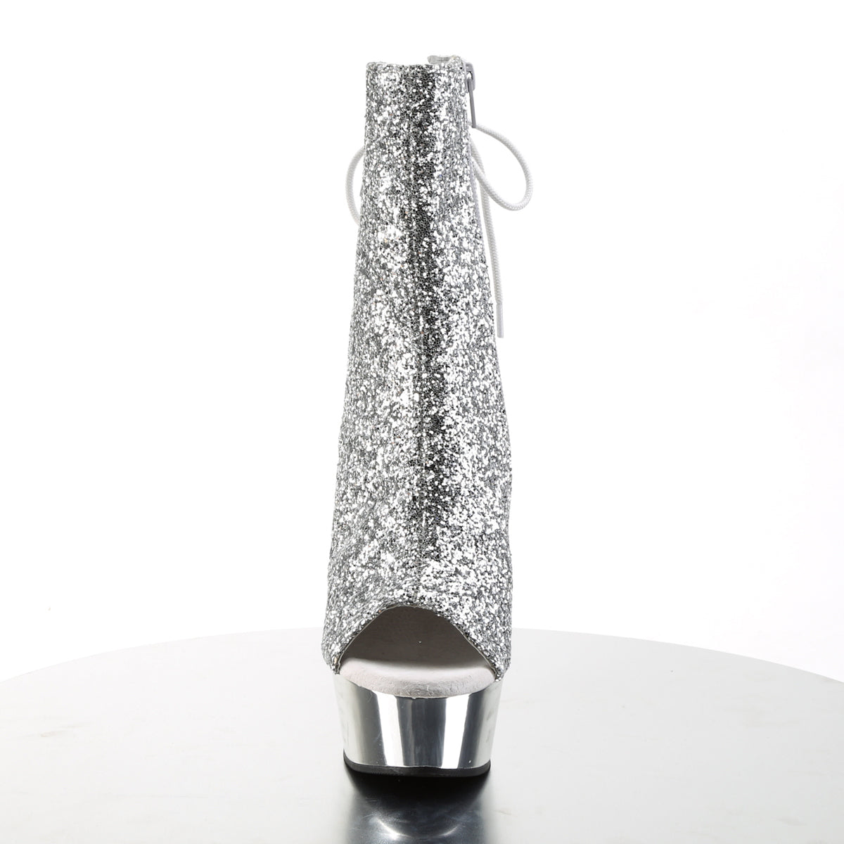 DELIGHT-1018G 6" Heel Silver Glitter Pole Dancing Platforms-Pleaser- Sexy Shoes Alternative Footwear