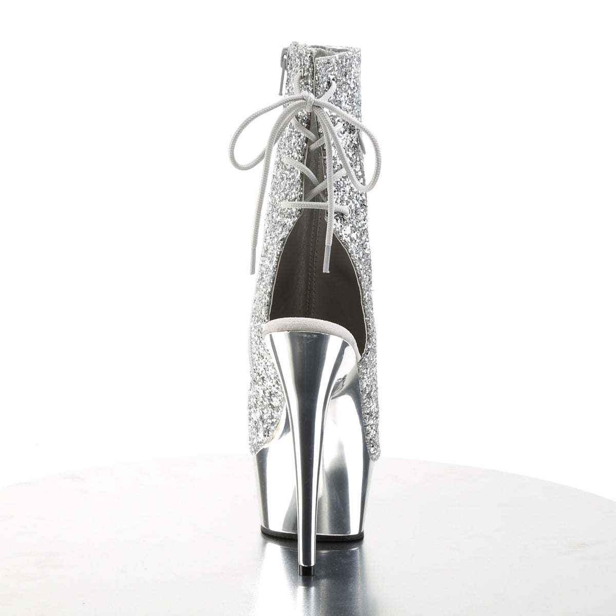 DELIGHT-1018G 6" Heel Silver Glitter Pole Dancing Platforms-Pleaser- Sexy Shoes Fetish Footwear