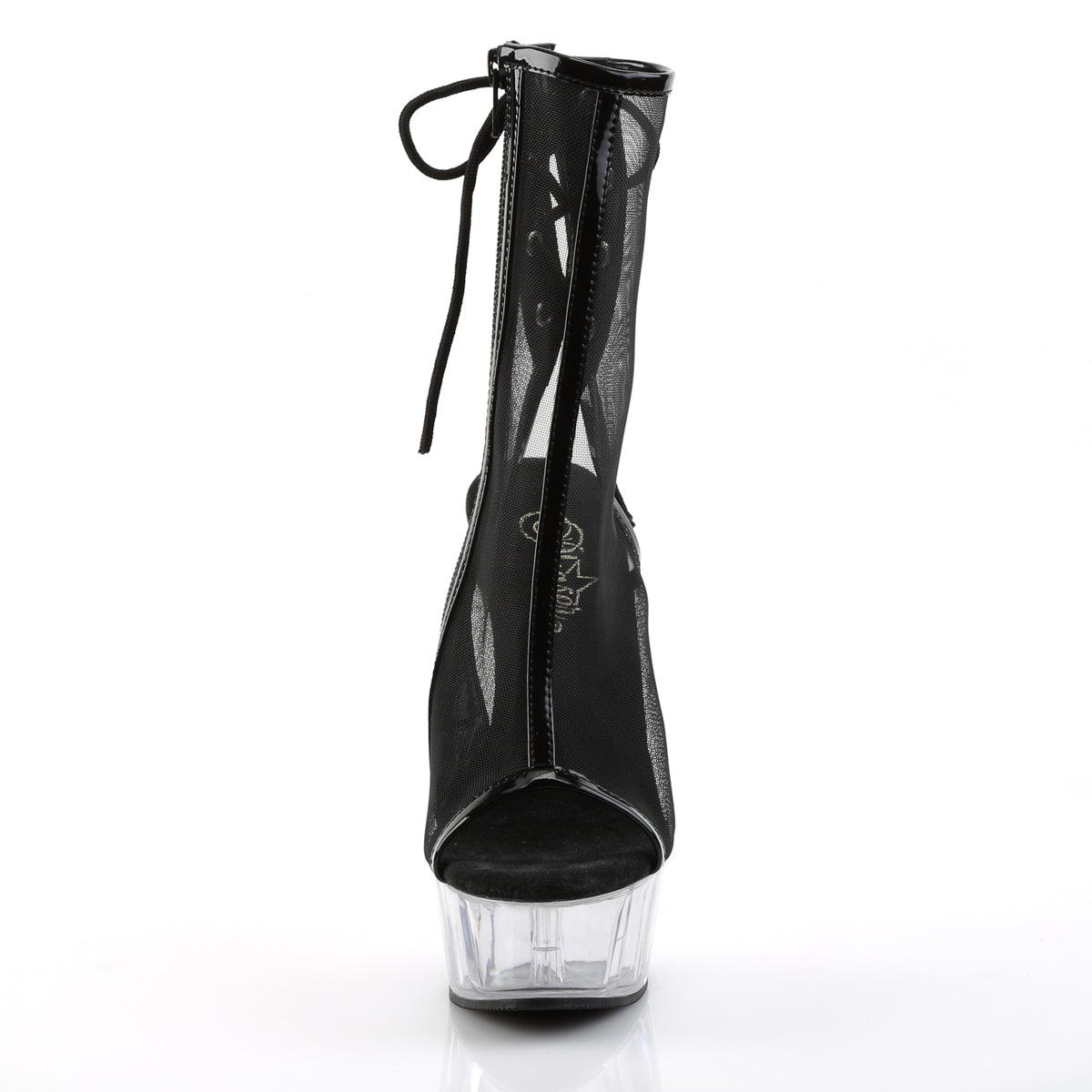 DELIGHT-1018MSH Pleaser 6" Heel Black Pole Dancing Platforms-Pleaser- Sexy Shoes Alternative Footwear
