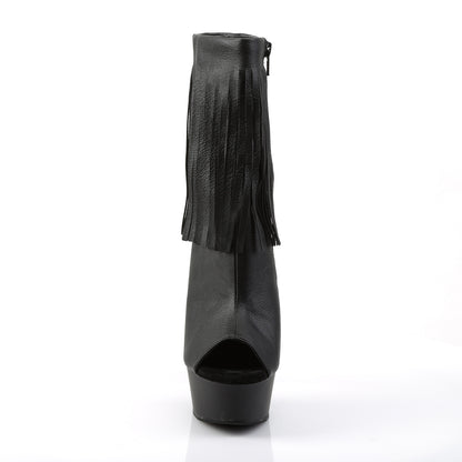 DELIGHT-1019 Pleaser 6 Inch Heel Black Pole Dancer Platforms-Pleaser- Sexy Shoes Alternative Footwear